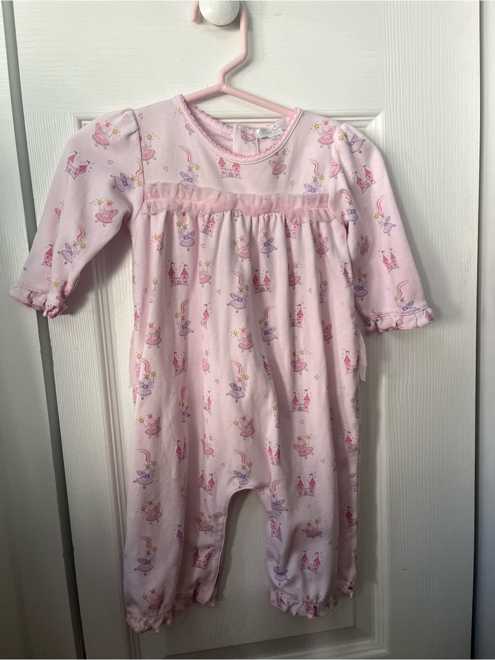 Kissy Kissy Baby Girls Pink Fairy Castle One-Piece Pajamas